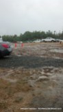 muddy parking lot, one of many